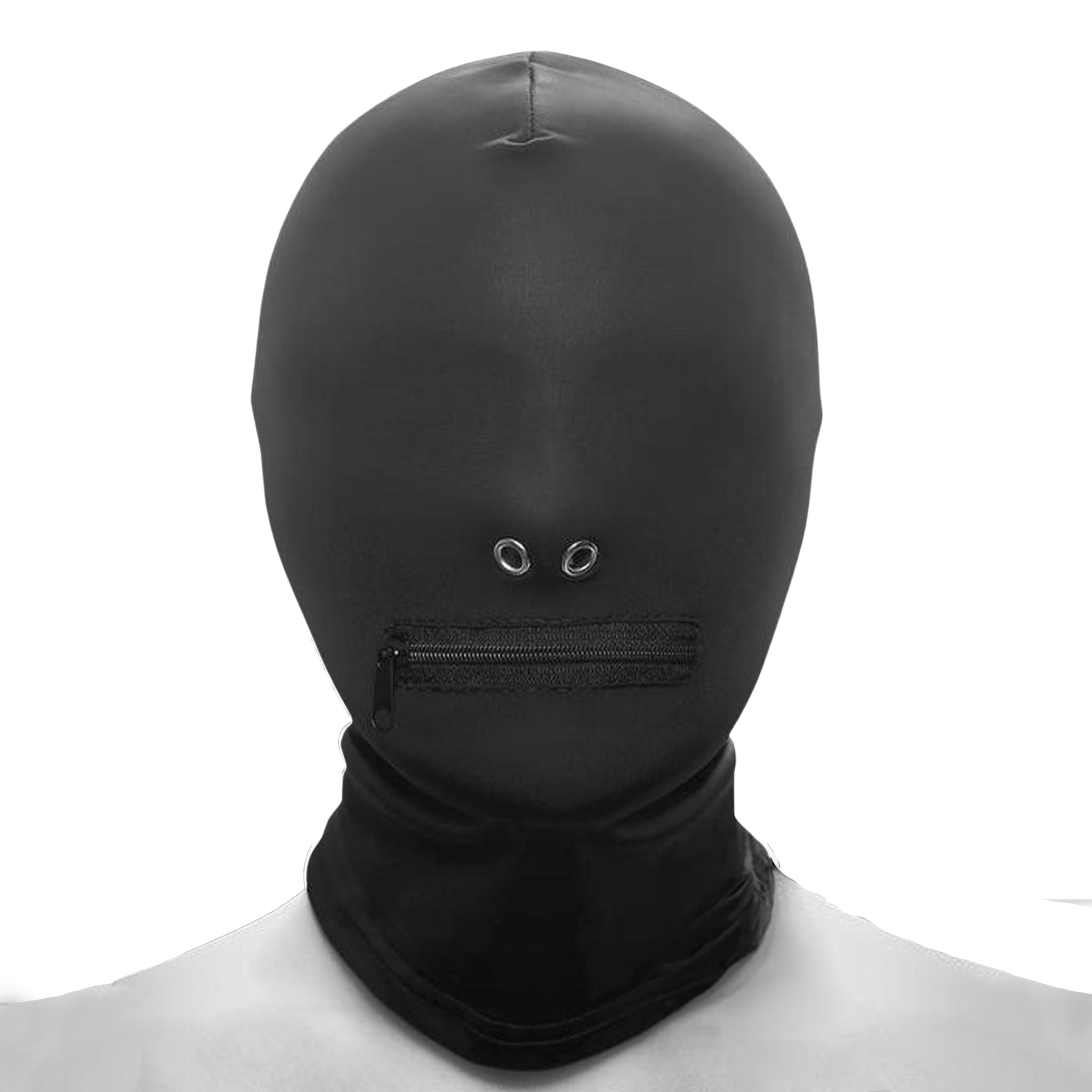 Zippered Mouth Breathing Holes Face Hood O/S