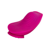 Silicone vibrator vibration vibrating vibe panty-vibe magnetic magnet-mounted clit clitoral clitoris stim stimulator stimulating stimulation rechargeable app-compatible lyra adult-toys magenta