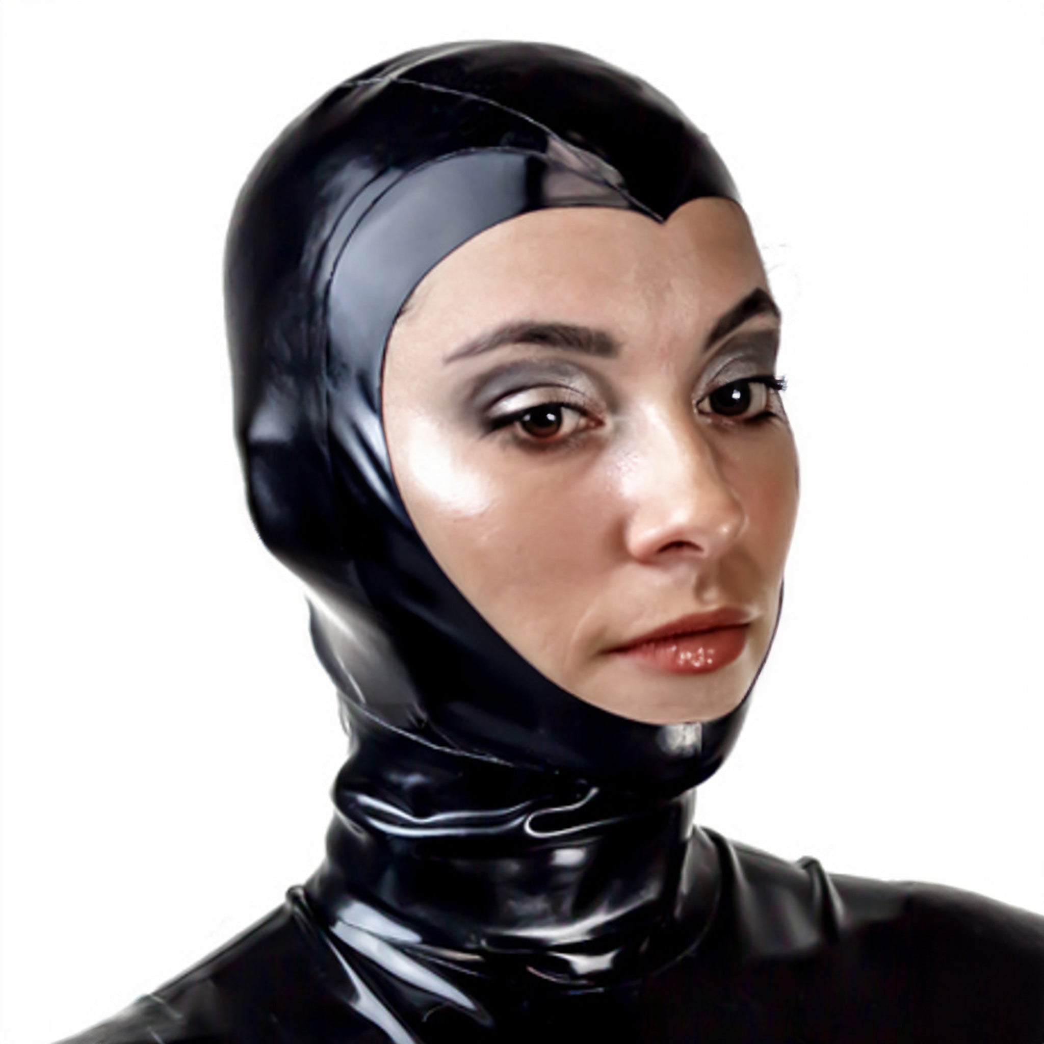 Open Face Latex Hood Cap Black S/M – Fetish Factory