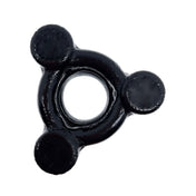 TPR ball stretcher stretchy cock-and-ball cbt non-vibe non-vibrating adjustable weights three 3-weights stainless steel equipment bondage bdsm black