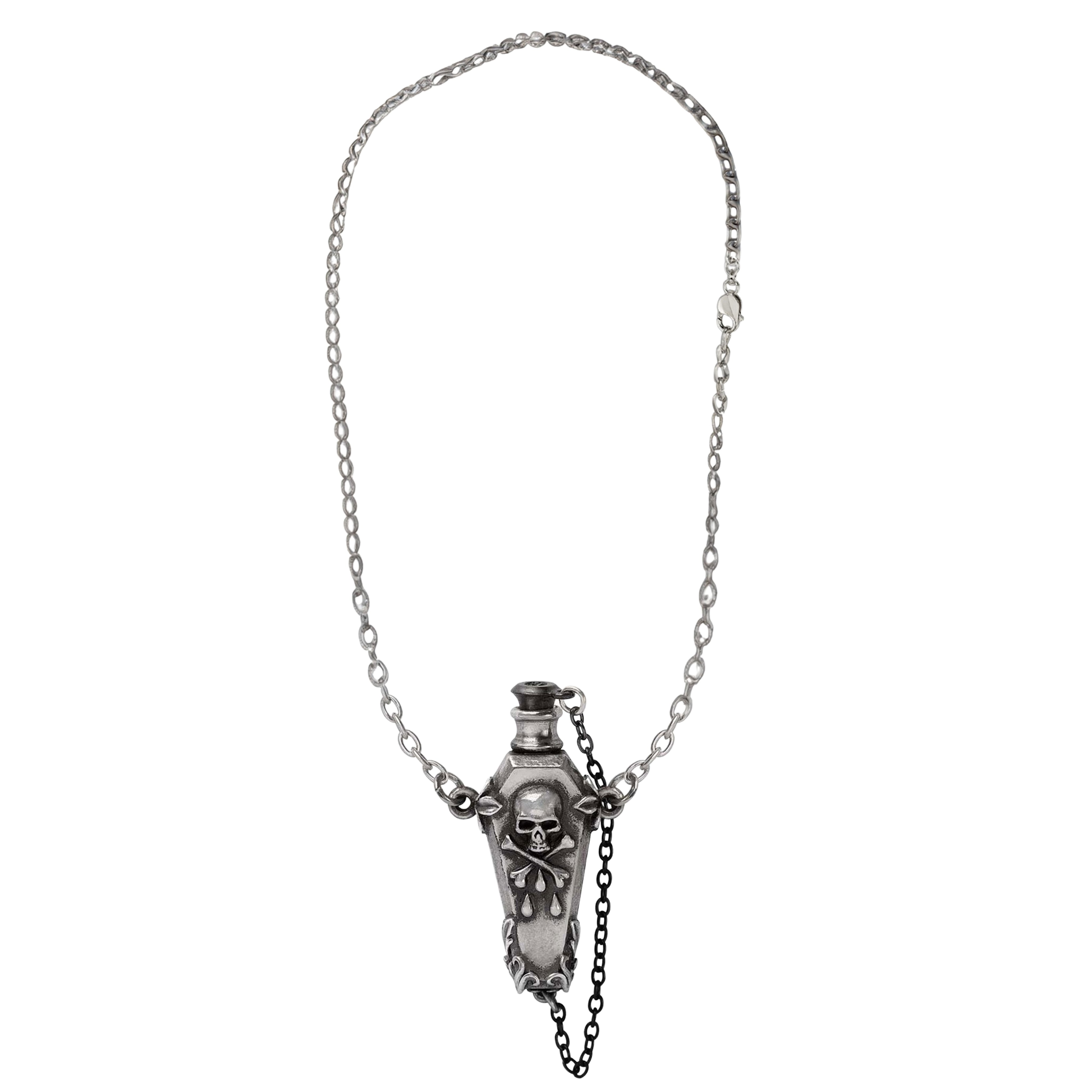 Skull Poison Bottle Chain Necklace
