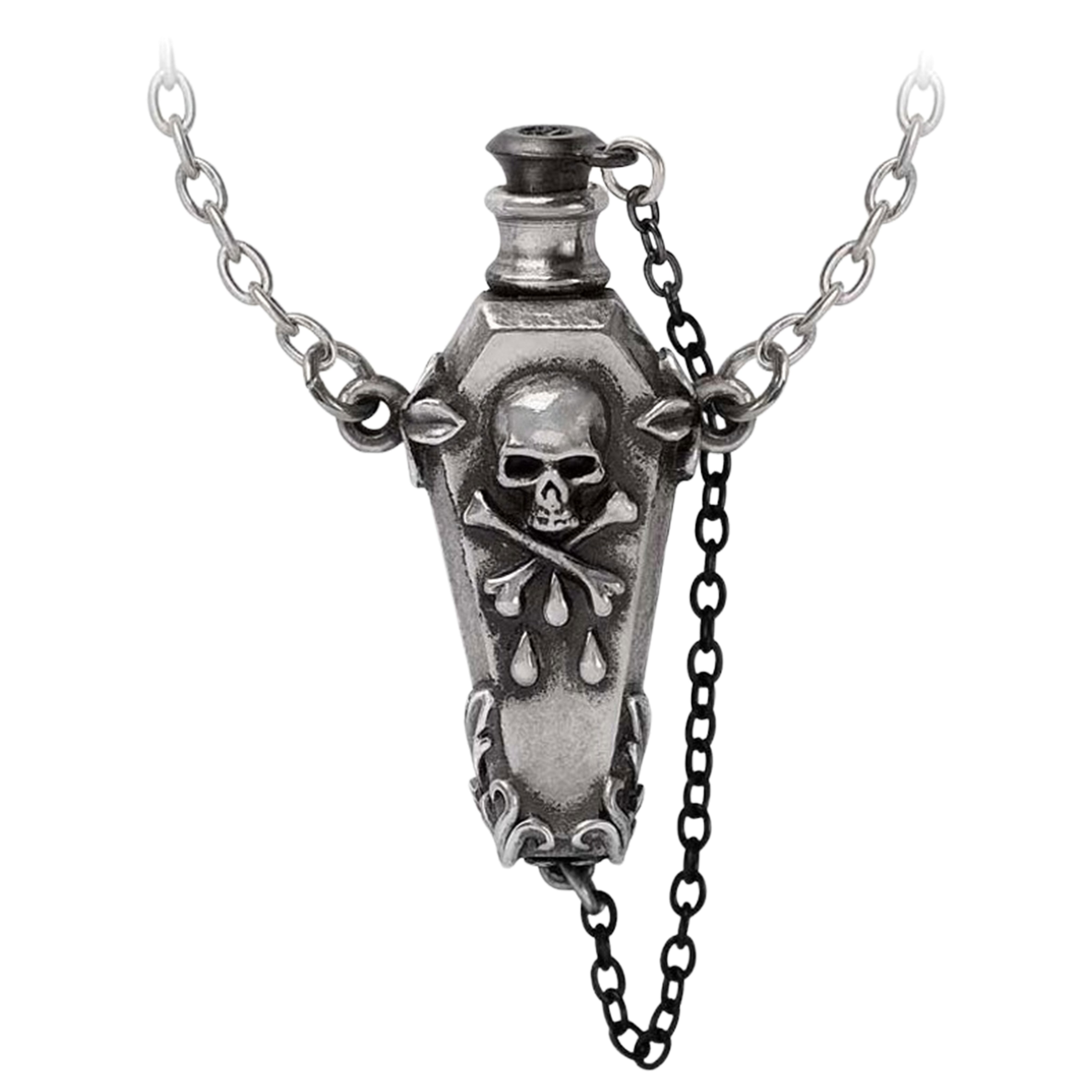 Skull Poison Bottle Chain Necklace