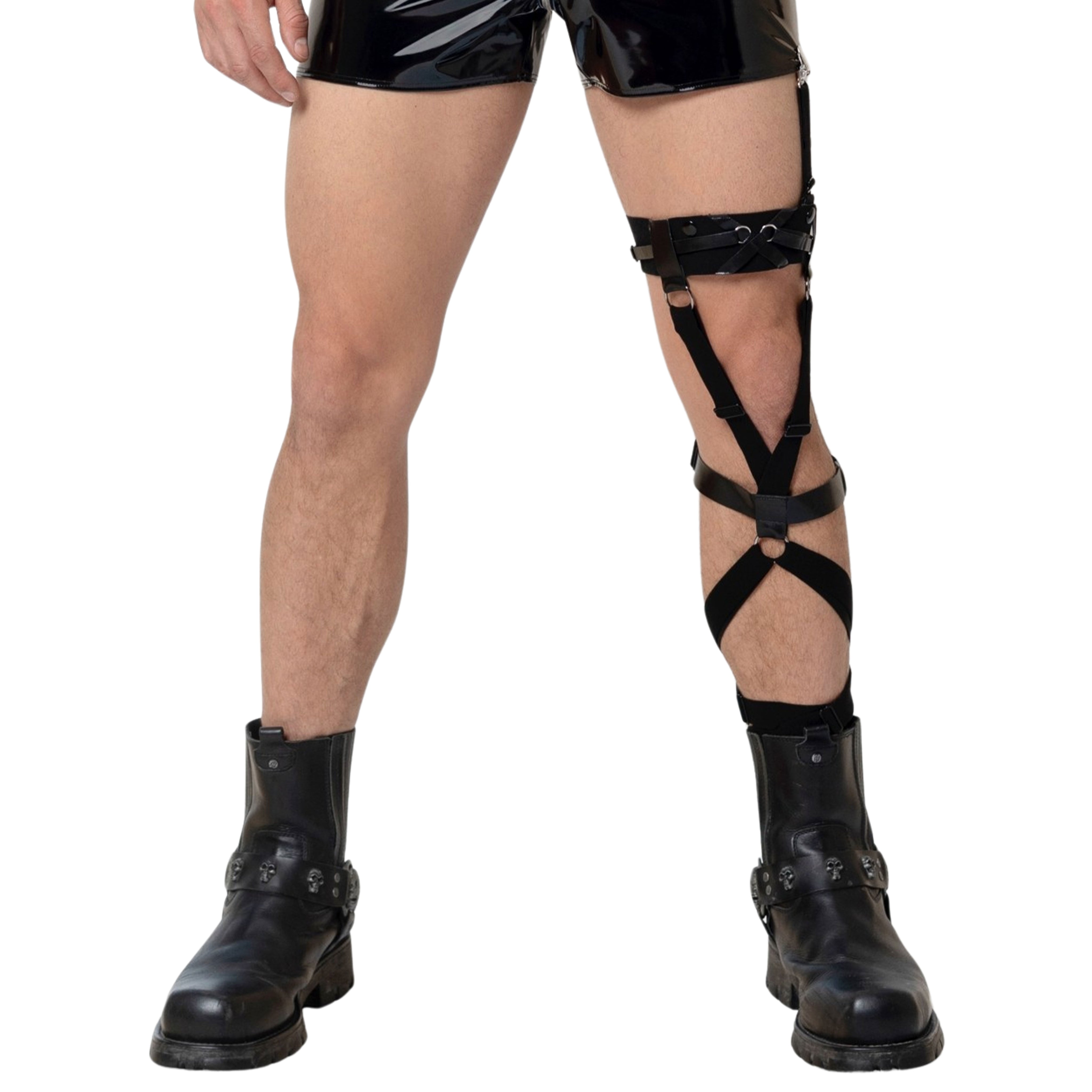 Strappy Leg Garter Harness Black