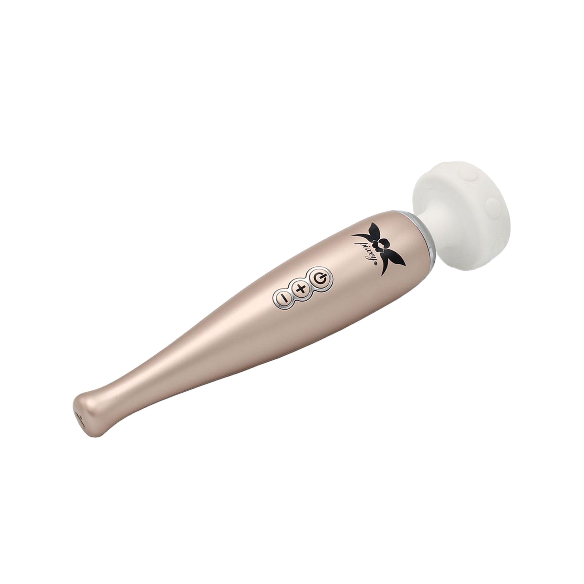 TPE vibrator vibration vibe massager massage wand flat head flexible pixey hammerhead rechargeable powerful 12000 RPM silicone adult toys rose gold