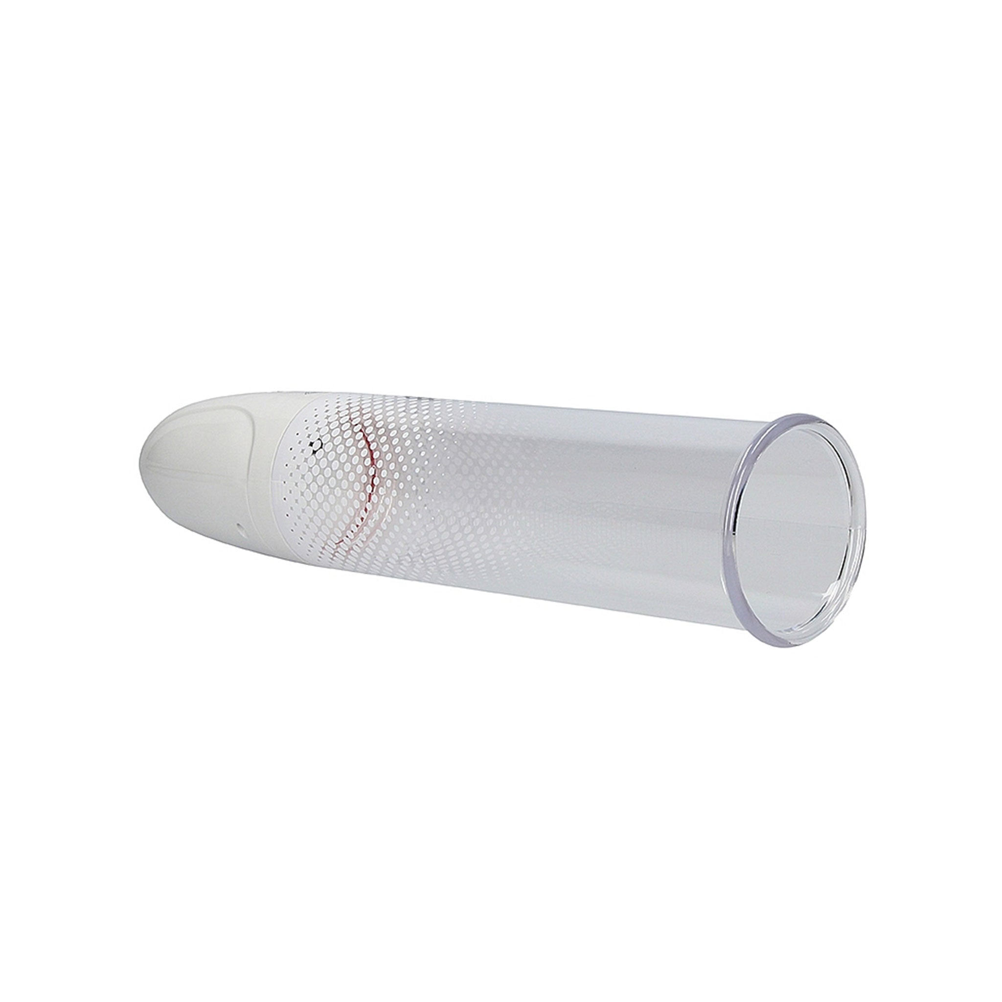 ABS-plastic silicone pump enhance erection penis vacuum vibe vibrating vibration automatic rechargeable pleasure cock ring cockring cock-ring cnb c&b cock-and-ball cock&ball adult-toys white clear