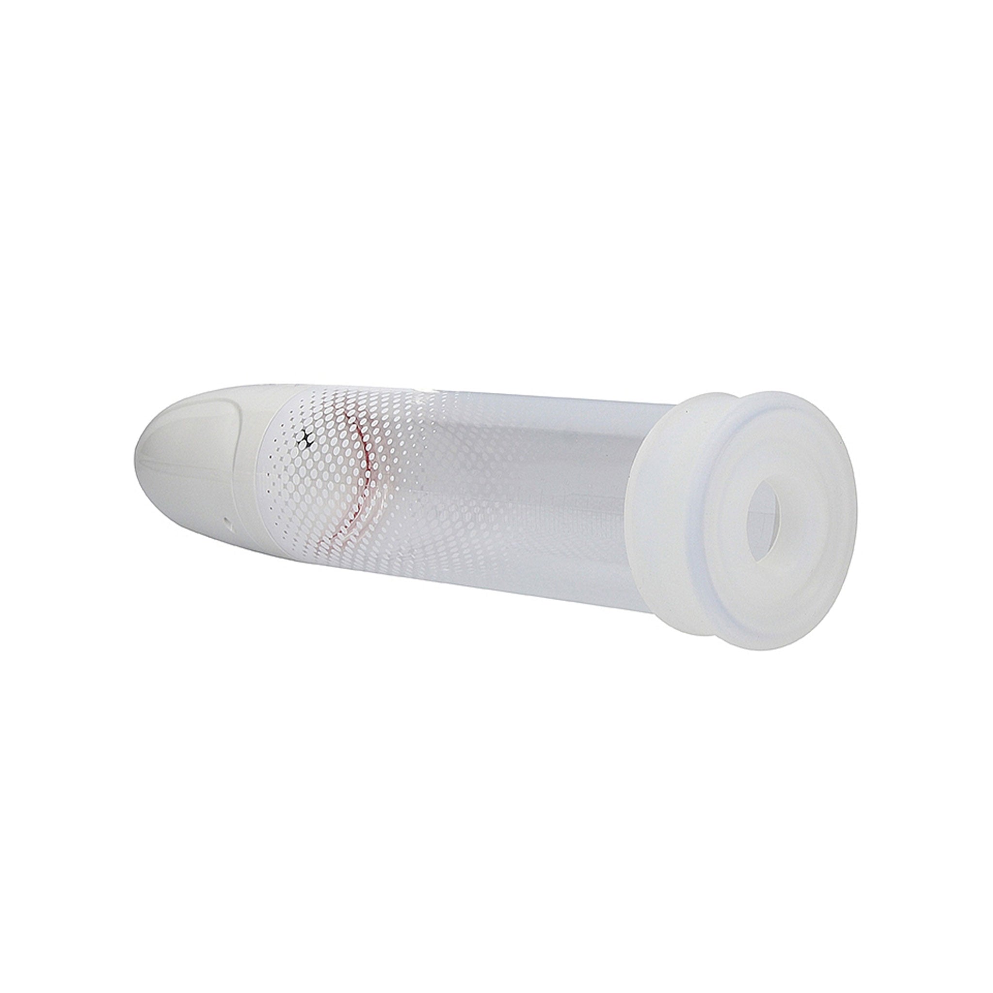 ABS-plastic silicone pump enhance erection penis vacuum vibe vibrating vibration automatic rechargeable pleasure cock ring cockring cock-ring cnb c&b cock-and-ball cock&ball adult-toys white clear