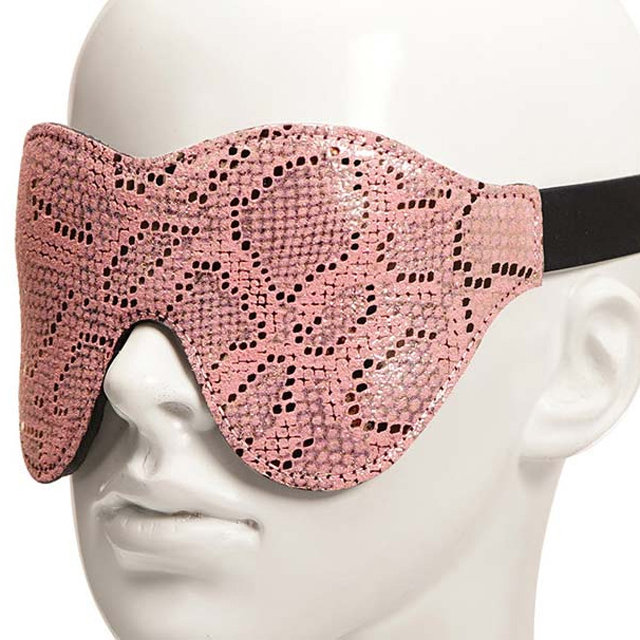 Pink Snake Print Blindfold