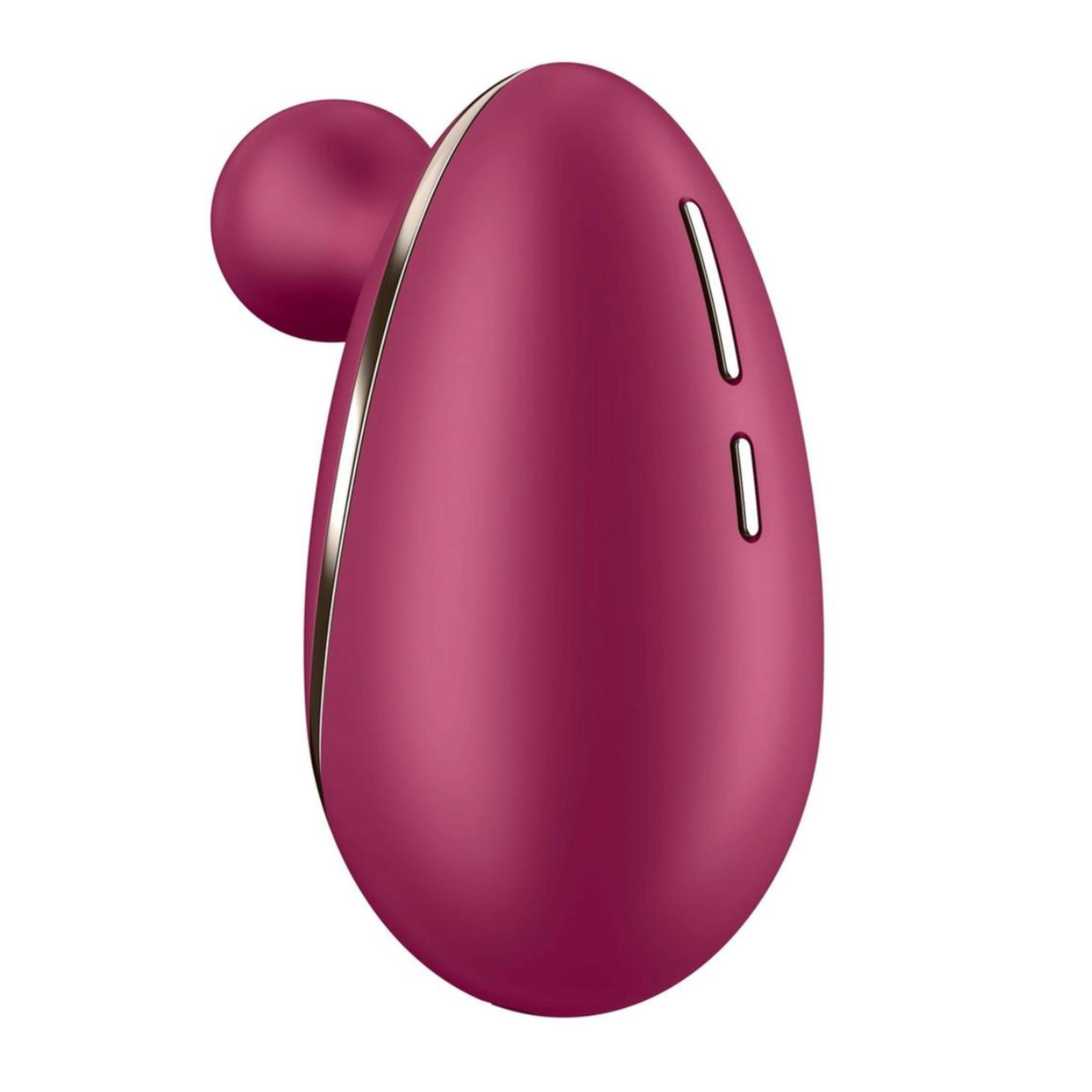 Magenta Satisfyer clitoral vibrator, medical-grade silicone, waterproof, 12 vibration modes.