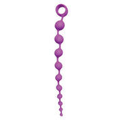 Silicone anal beads purple Selopa toy, graduated anal bead set flexible looped base, 10-piece silicone anal training beads, waterproof latex-free anal toy, purple beaded anal plug for beginners Fetish Factory