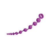 Silicone anal beads purple Selopa toy, graduated anal bead set flexible looped base, 10-piece silicone anal training beads, waterproof latex-free anal toy, purple beaded anal plug for beginners Fetish Factory