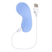 Silicone vibe vibrator vibrating vibration clit clitoral clitoris stimulator stim stimulation bullet waterproof travel-size rechargeable flexible textured finger-mounted finger adult-toys selopa blue powder-blue