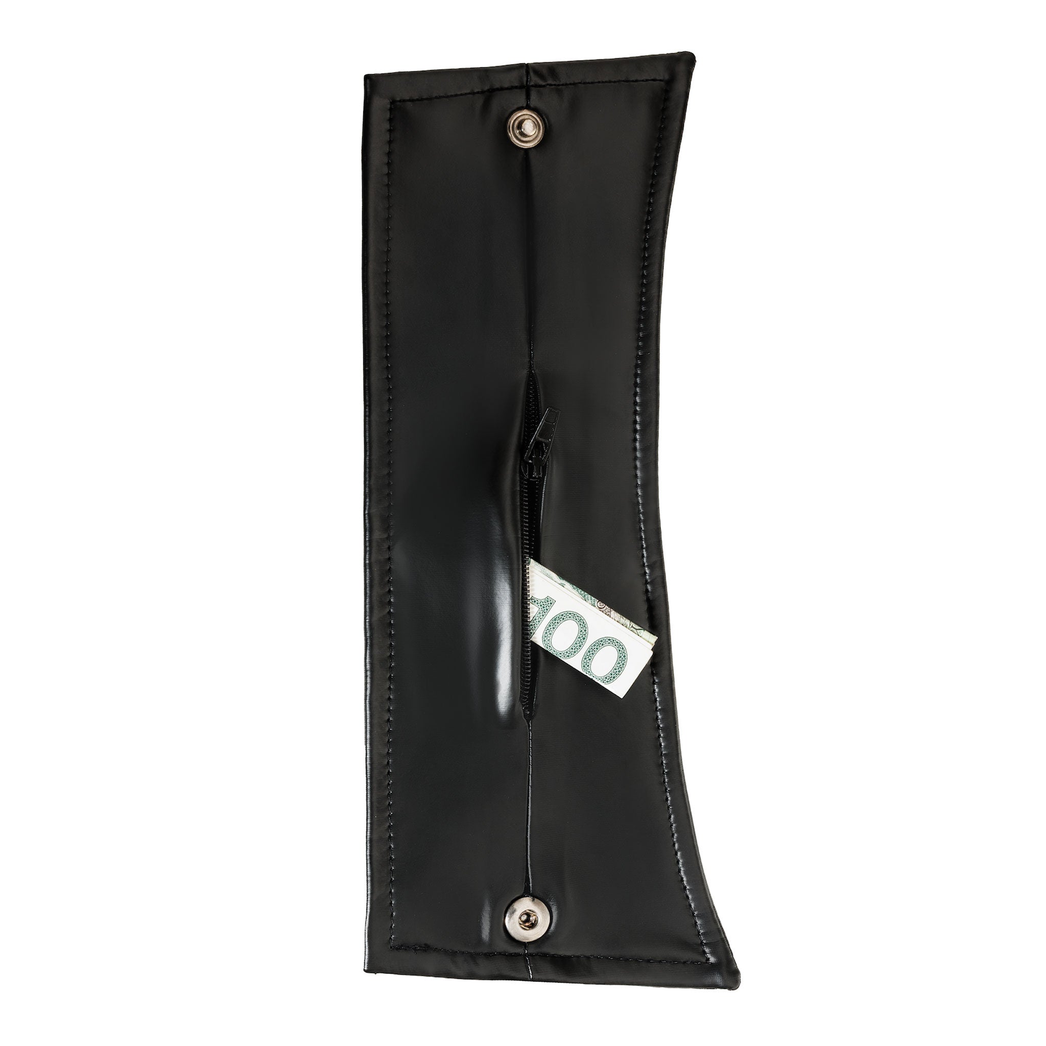 Polyester elastane elastic wetlook personal-storage wallet wrist-wallet wraparound wrap-around hidden zipper zip shirt-cuff snap-button press-button cufflinks fetish fashion luxurious sophisticated comfortable arm-gear male masculine masc mens accessories black