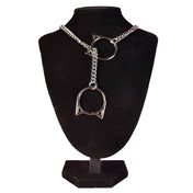 Stainless-steel chain accessories jewelry necklace choker collar choke-chain jump-chain slip-chain jump-rings cat-shaped cat kitty kitten tugging pulling tugproof tug-proof fetish fashion alt-fashion bdsm bdsm-play bondage domination submission kink kinky kinky-play pet-play pup-play feline-play kitty-play silver