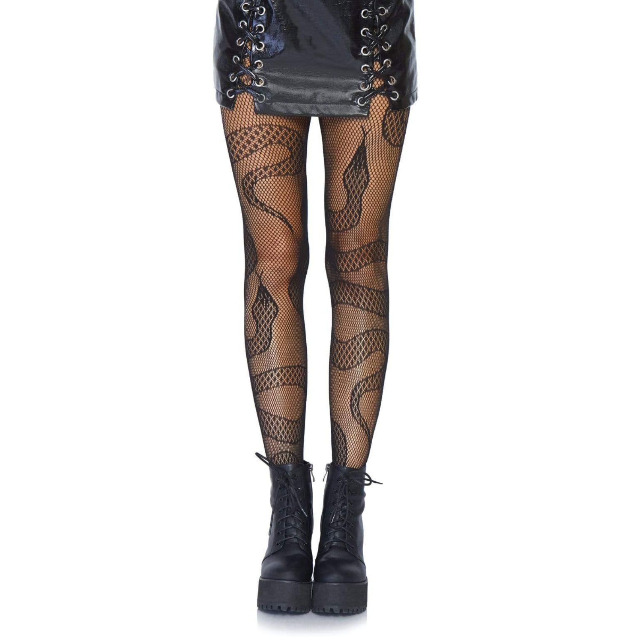 snake net tights fishnet pantyhose with snake pattern creepy cool halloween hosiery sexy patterned tights breathable nylon spandex reinforced toe edgy fashion diy costume hosiery fetish lingerie