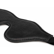 Leather lambskin lamb-skin snakeskin snake print blindfold blind-fold eye blinders sensory-deprivation elastic-band kink kinky kinky-play couples couples-play exotic bdsm bondage bdsm-gear cream white