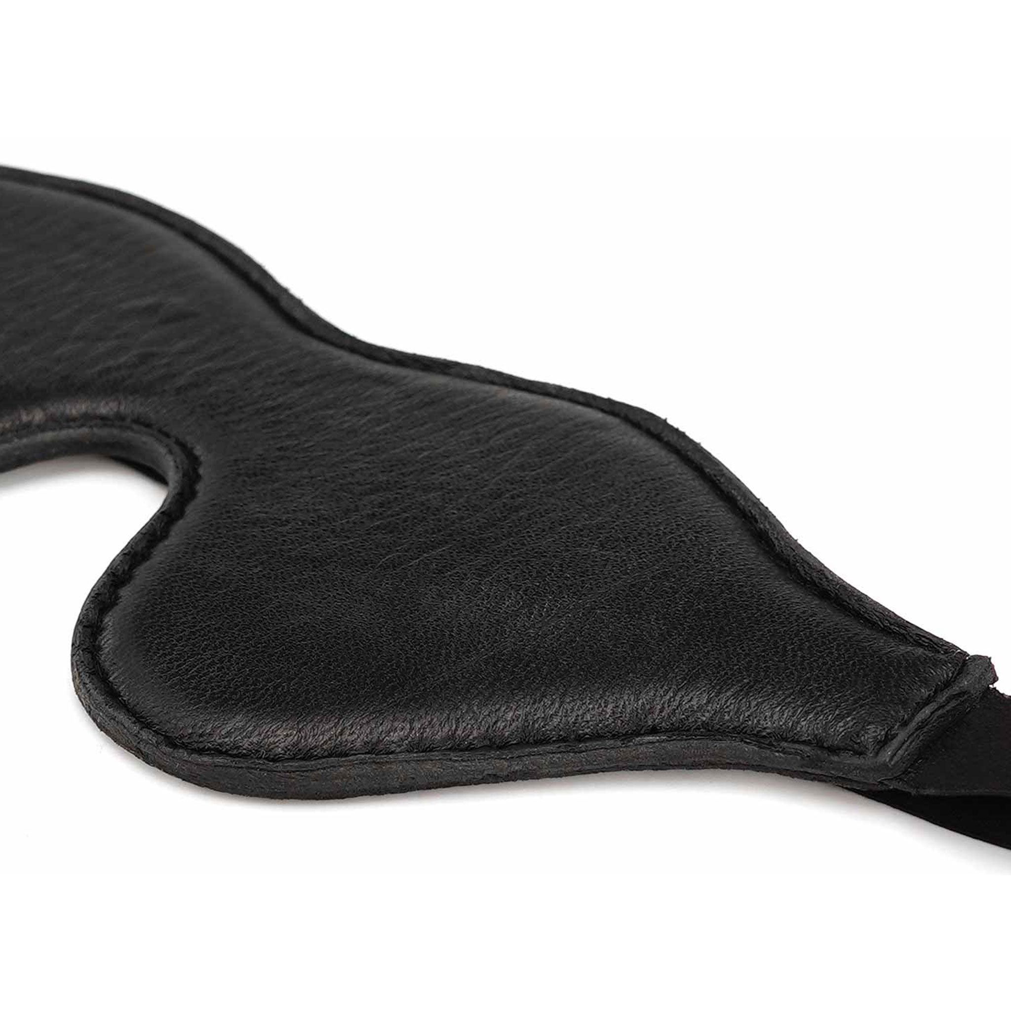 Leather lambskin lamb-skin snakeskin snake print blindfold blind-fold eye blinders sensory-deprivation elastic-band kink kinky kinky-play couples couples-play exotic bdsm bondage bdsm-gear cream white
