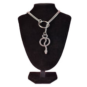 Stainless-steel chain accessories jewelry necklace collar choker choke-chain jump-chain slip-chain jump-rings reptile serpent snake texture constrictor fetish fashion alt-fashion bdsm bdsm-play bondage domination submission kink kinky kinky-play pet-play pup-play control silver