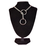 Stainless-steel chain medium-weight accessories jewelry necklace collar choker choke-chain pull-chain jump-chain jump-rings slip-chain tugging pulling tugproof tug-proof fetish fashion alt-fashion bdsm-fashion bdsm-play kink kinky kinky-play silver