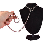Stainless-steel chain medium-weight accessories jewelry necklace collar choker choke-chain pull-chain jump-chain jump-rings slip-chain tugging pulling tugproof tug-proof fetish fashion alt-fashion bdsm-fashion bdsm-play kink kinky kinky-play silver