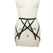 strappy latex garter belt, adjustable latex garter, natural latex fetish belt, cutout latex lingerie, Fetish Factory latex accessories