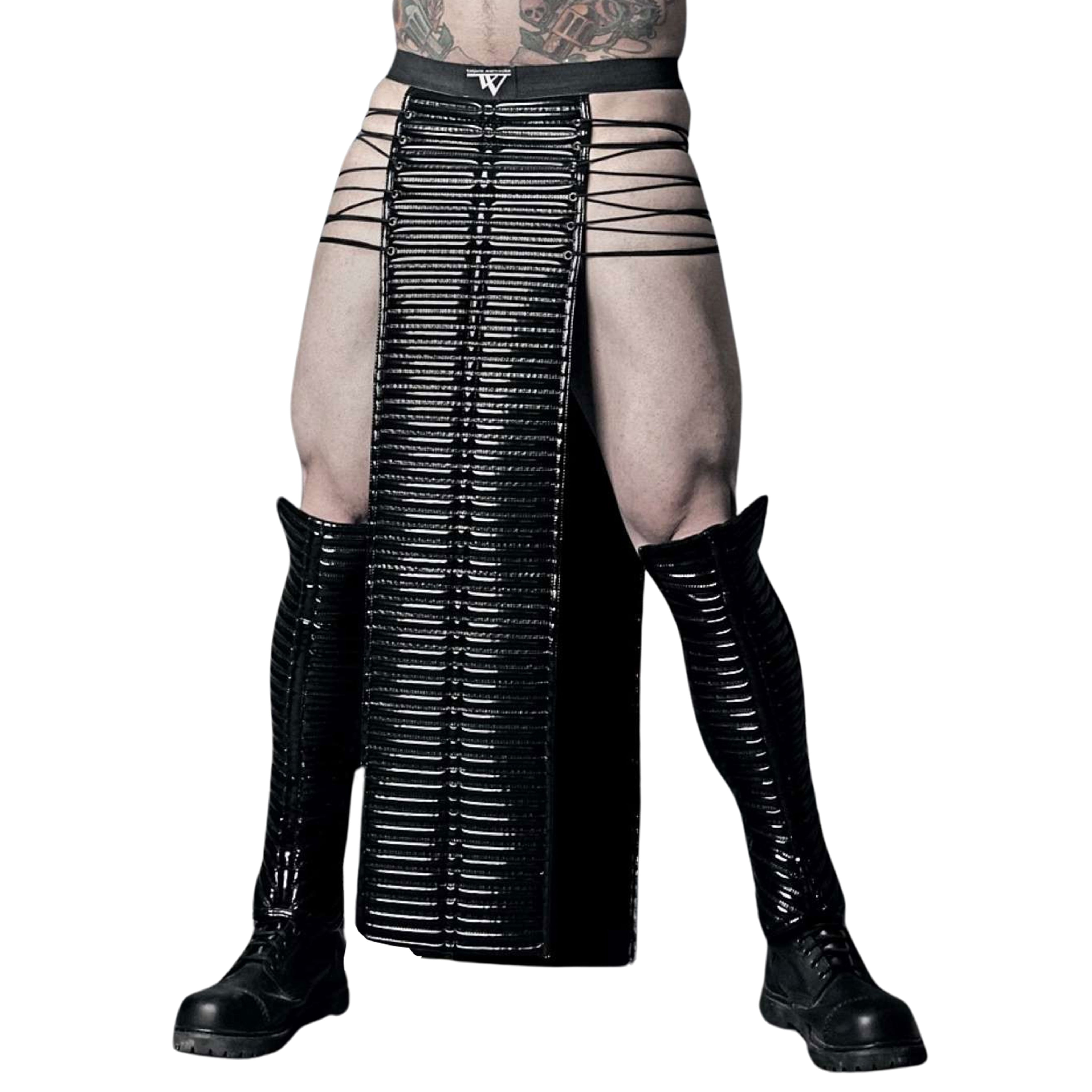 Long Ripp PVC Warrior  Skirt