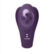 Purple Triple Motor Dual Prong Vibrator with pulse wave clitoral function for heightened pleasure.