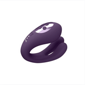 Purple Triple Motor Dual Prong Vibrator with pulse wave clitoral function for heightened pleasure.