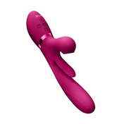 Pink Triple Motor G-Spot Flapper Vibrator with advanced thrusting and airwave technology