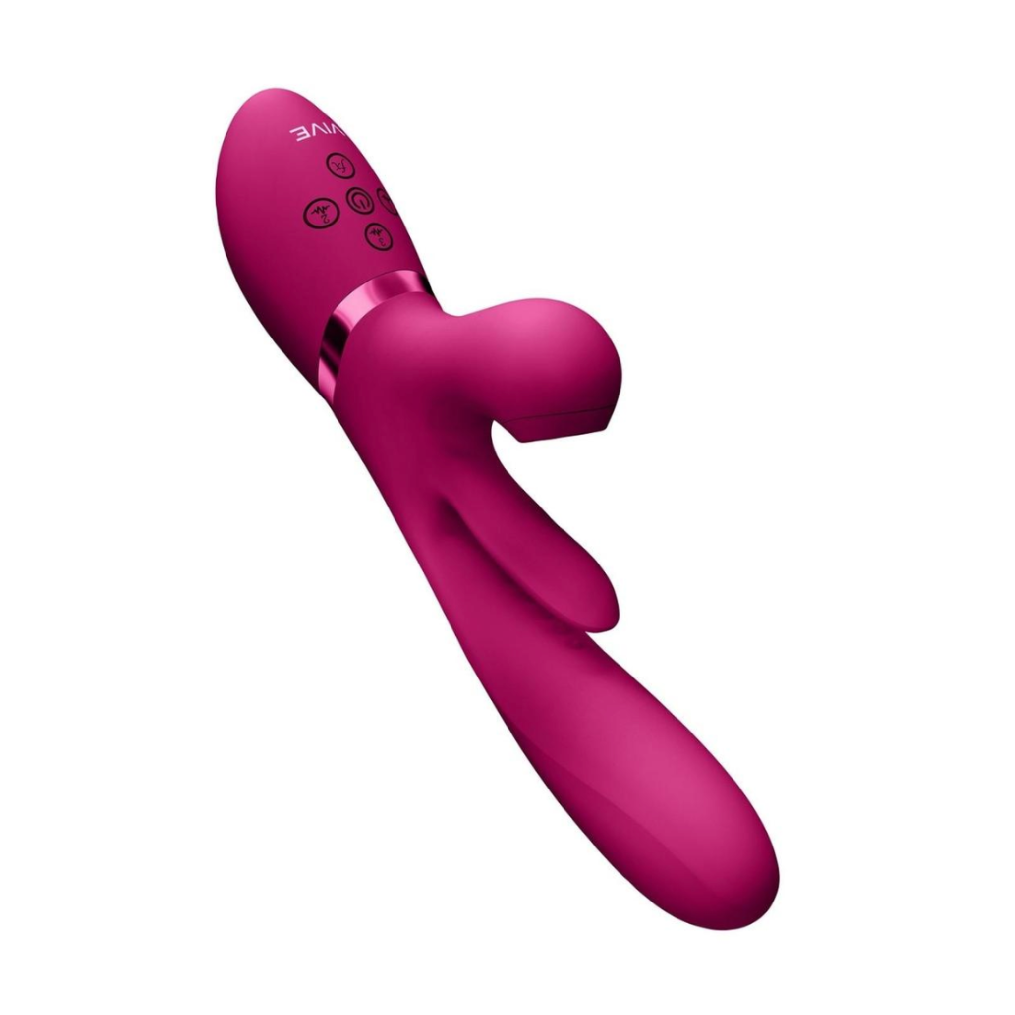 Pink Triple Motor G-Spot Flapper Vibrator with advanced thrusting and airwave technology