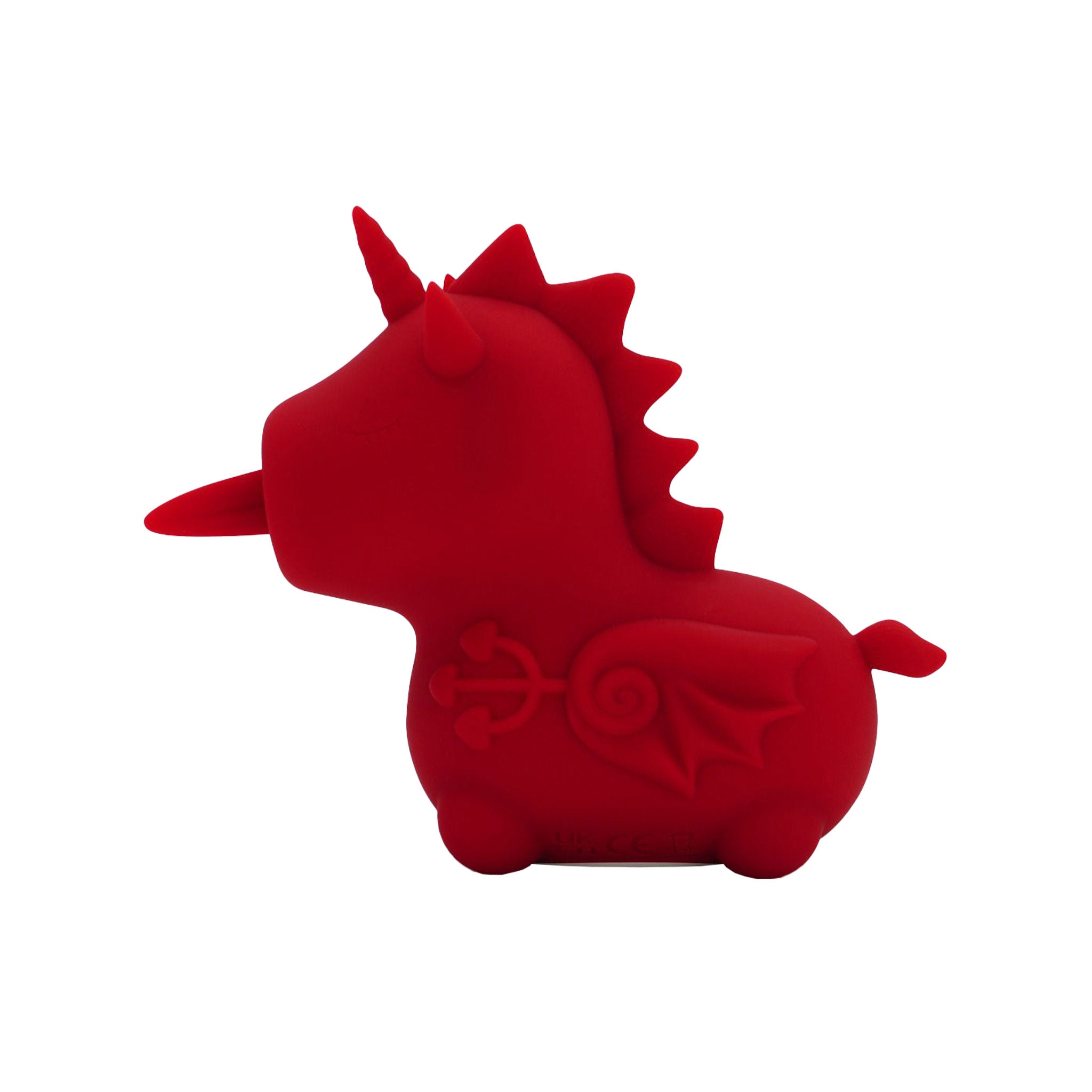 Silicone clitoral clit stimulation stimulator vibrator vibe vibration mini unicorn blaze diablo forked fork tongue swish swishing magical dreamlike devil demon red