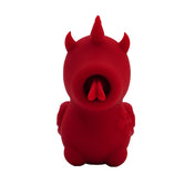 Silicone clitoral clit stimulation stimulator vibrator vibe vibration mini unicorn blaze diablo forked fork tongue swish swishing magical dreamlike devil demon red