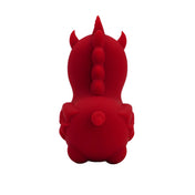 Silicone clitoral clit stimulation stimulator vibrator vibe vibration mini unicorn blaze diablo forked fork tongue swish swishing magical dreamlike devil demon red