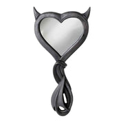 Devils Heart Hand Mirror - Black