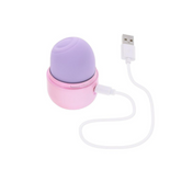 Mini pink tapping vibrator, 5-speed silicone vibe, compact travel-friendly design.