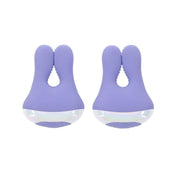 Silicone ABS-plastic nipple clamp pinch bunny rabbit ears textured flexible titillation vibe vibrating vibration charging-case remote-control waterproof USB-C rechargeable bdsm sadism masochism sadomasochism kinky kinky-play nipple-play adult-toys purple