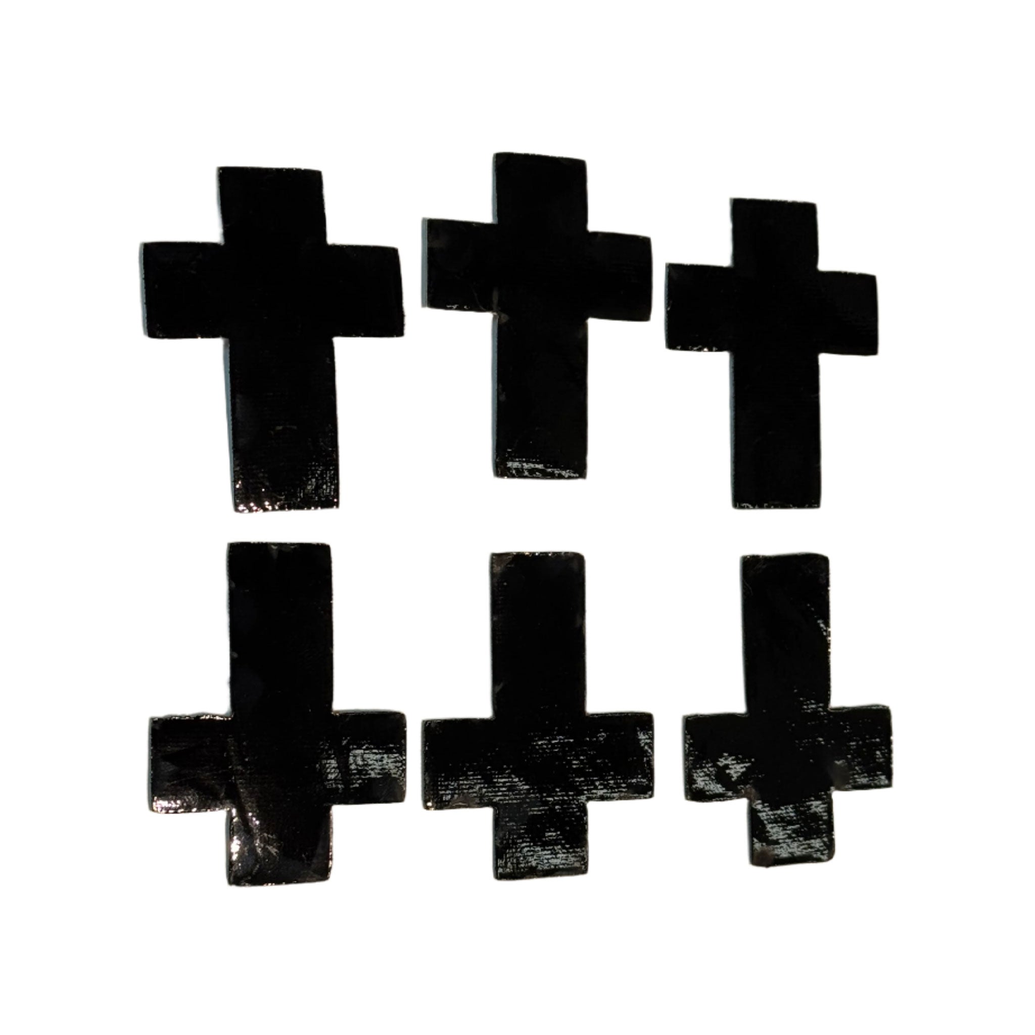 Adhesive medical-grade vinyl hypoallergenic, latex-free accessories intimates stickers body-stickers skin 6pk 6pc 6-pack six-pack cross crucifix holy religious shiny glossy goth gothic punk costume cosplay halloween unisex black bodistix