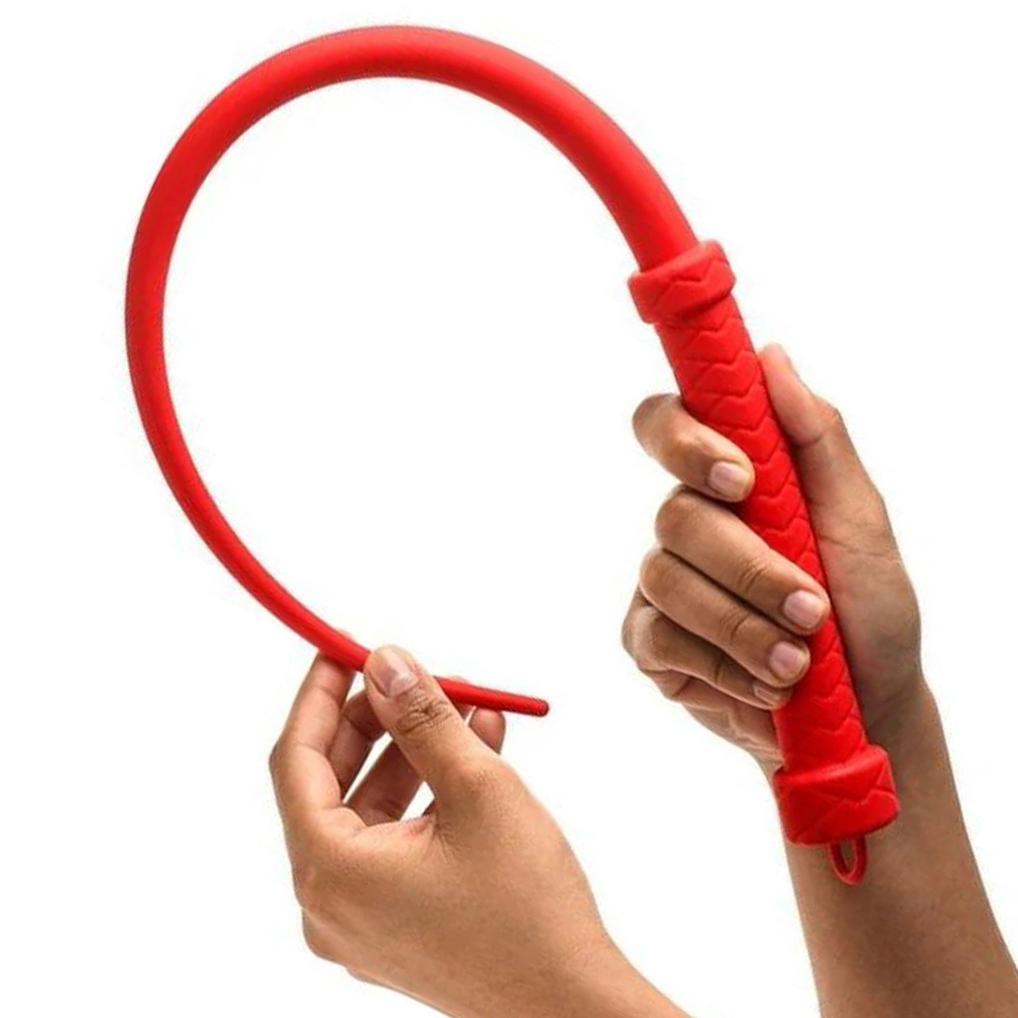 Silicone whip flogger flexible thin tail kinky kink must-have impact-play impact-toys adult-toys red