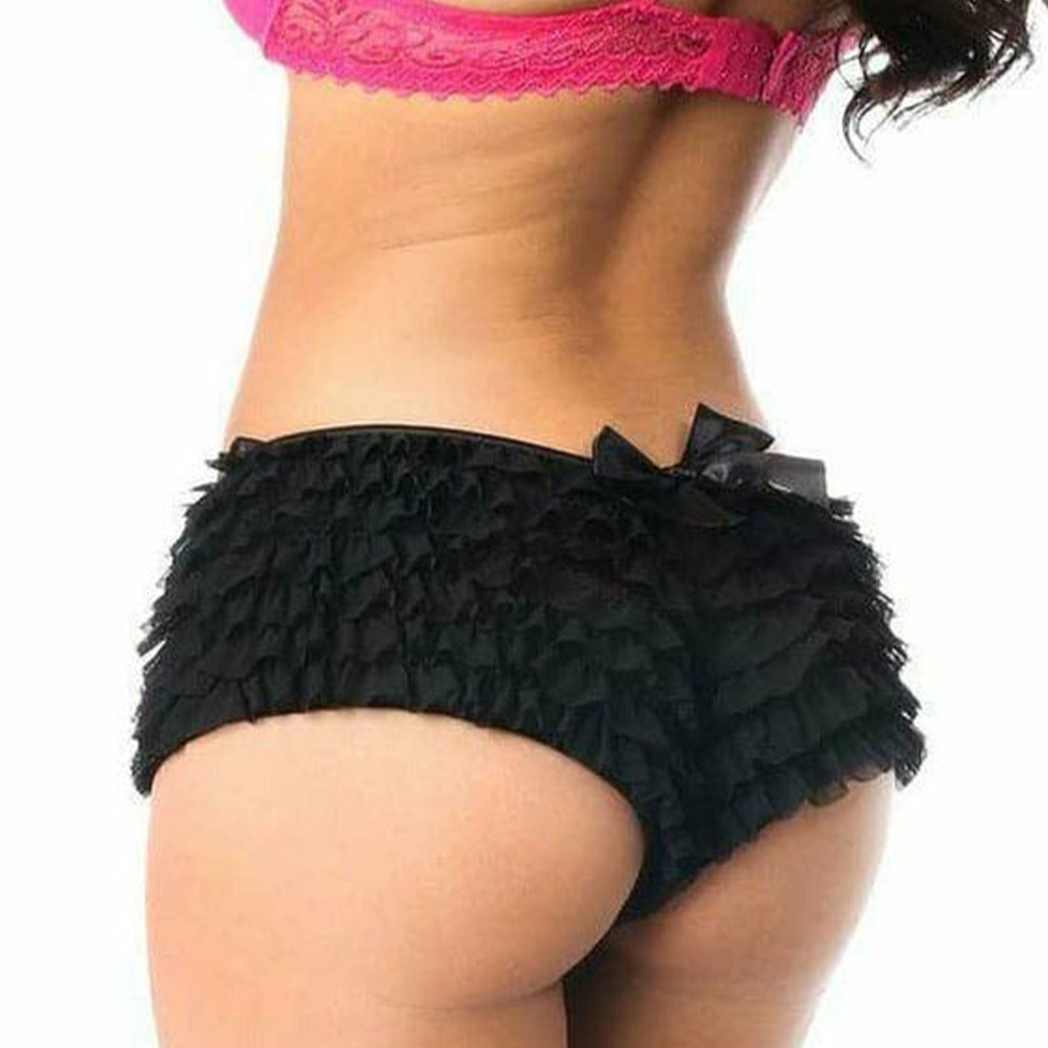 Ruffle Cheeky Shorts With Bow