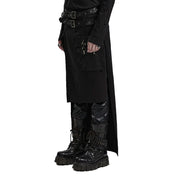 Asymmetrical Panel Double Belted Kilt with Side Pocket