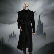 Vampire Velvet Tail Coat with Spike Shoulders