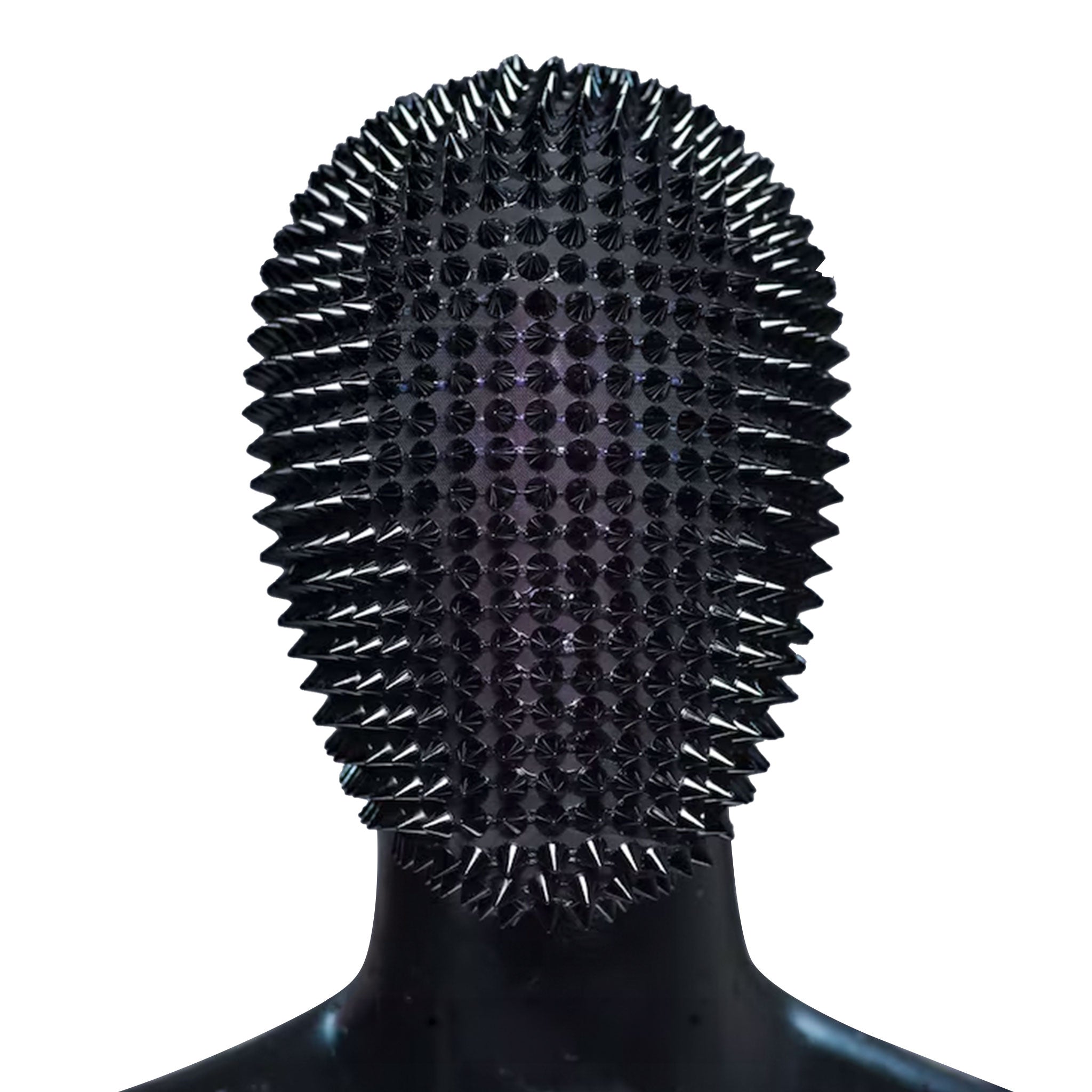 Spiked Fabric Adjustable Hood Black O/S