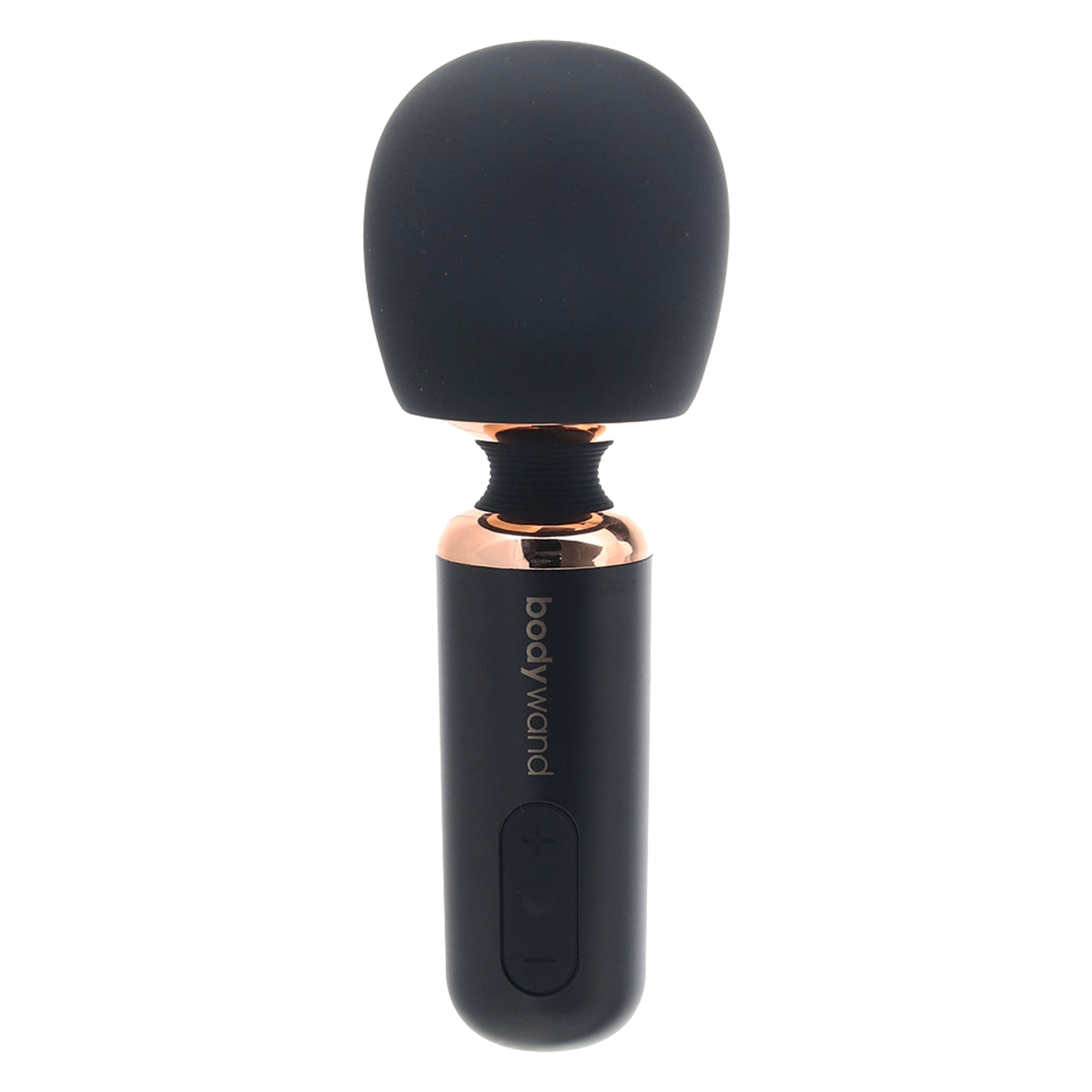 Rechargeable Silicone Thick Wand - Black/Rose Gold