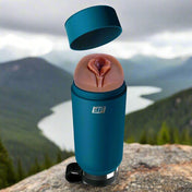 Fuck Flask Private Pleaser Pussy Stroker - Caramel/Blue