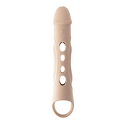 Vanilla vibrating extender with remote control and ball-stimulating loop.