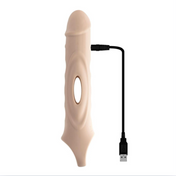 Vanilla vibrating extender with remote control and ball-stimulating loop.