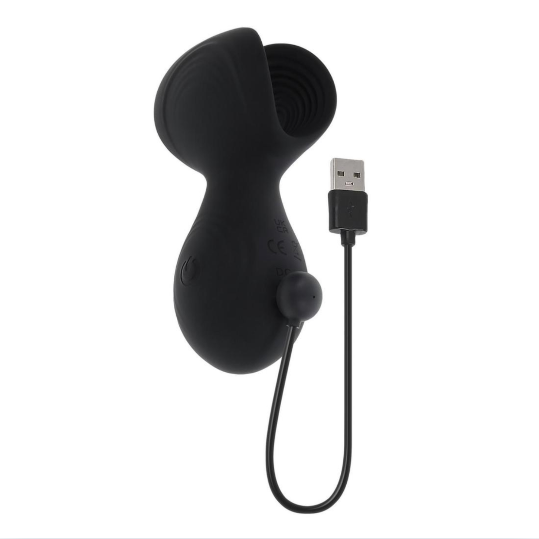 Black ZT Handy Helper Vibrating Stroker with ergonomic grip and multi-speed vibrations for hands-free pleasure.