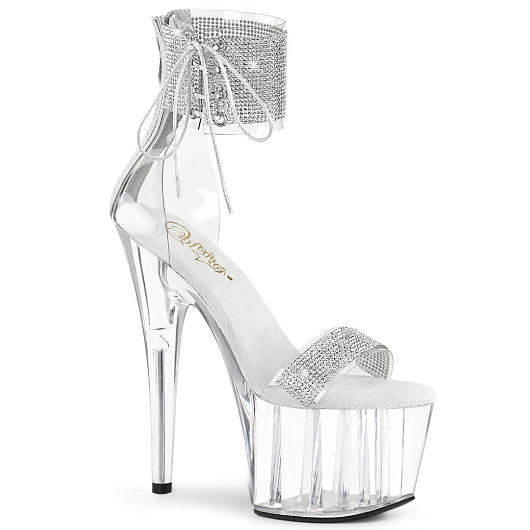 Ankle Cuff Sandal with Rhinestones