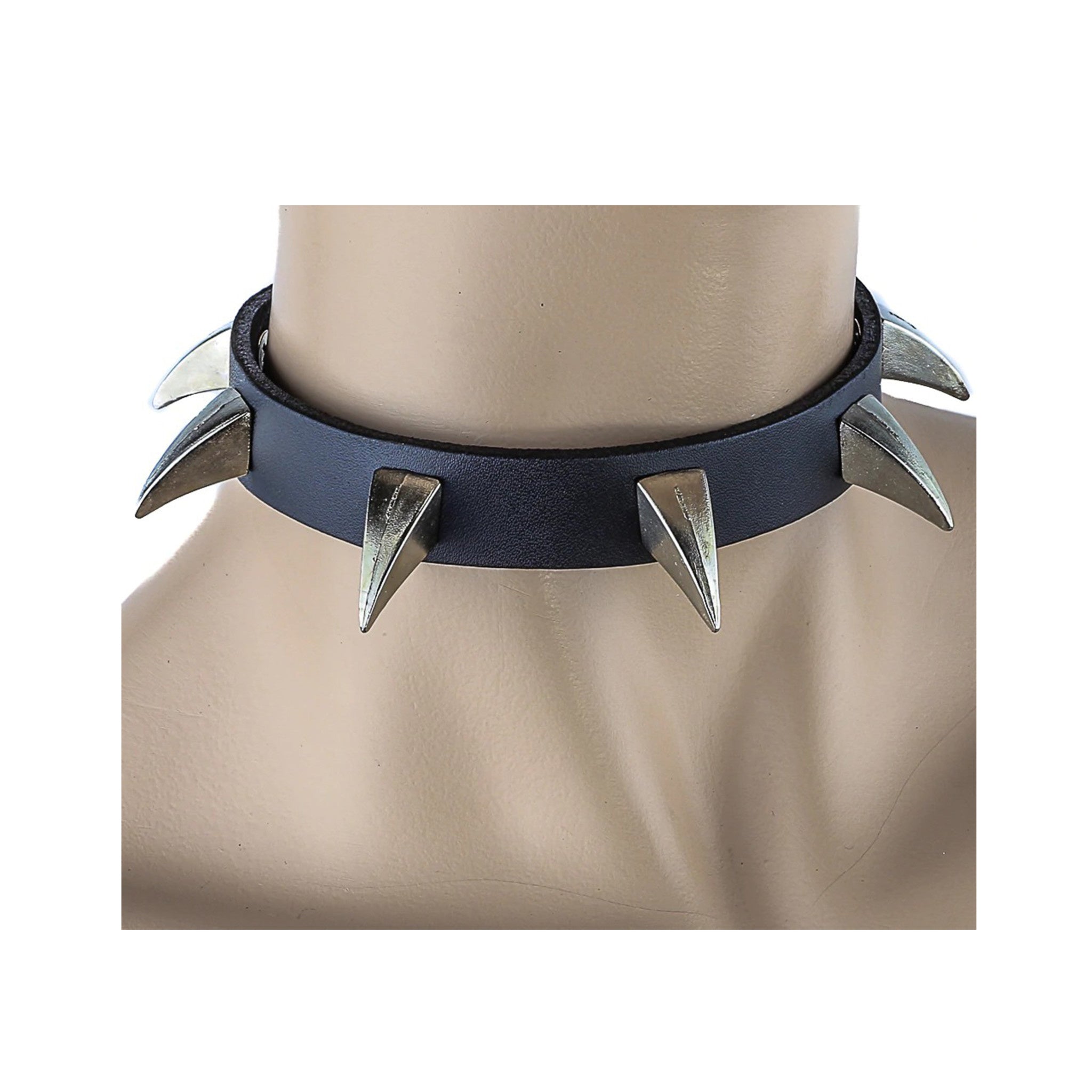 Leather Choker with Claw Spikes