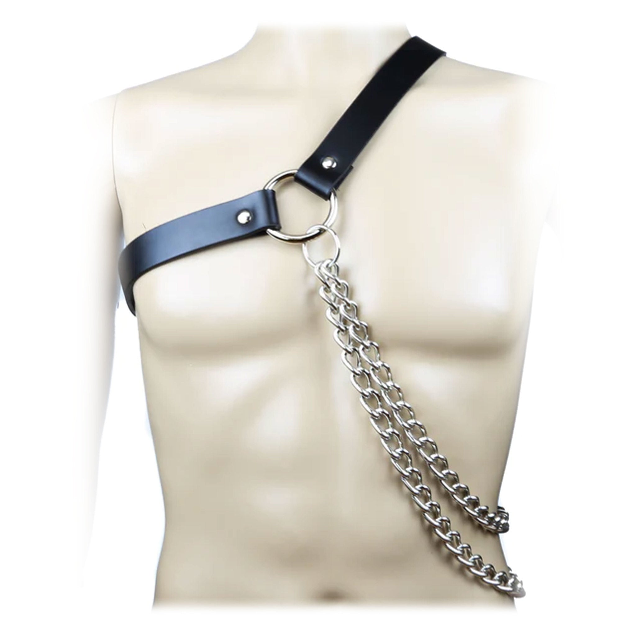 Heavy Chain Harness Vegan Side Shoulder Strap