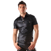 Military Mens Leatherette Top